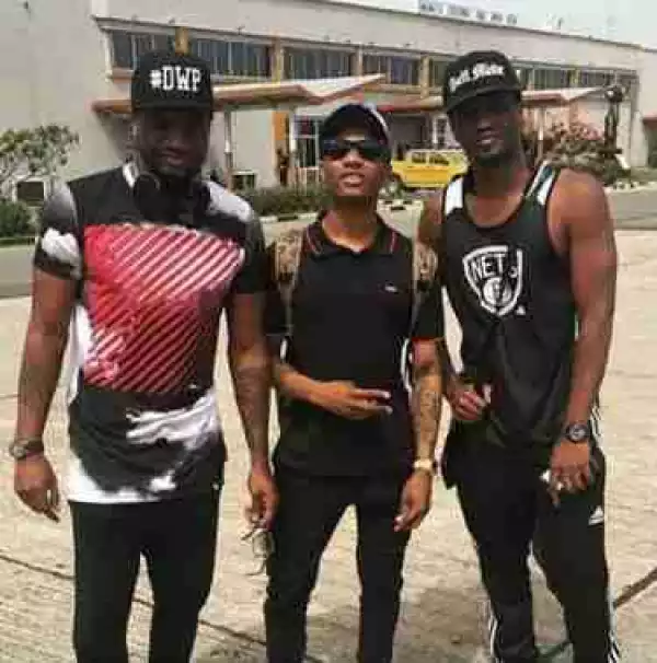 Something Cooking? Starboy Wizkid Pictured With Ex Music Duo Group, Psquare